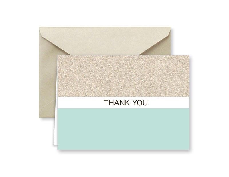 Paper Frenzy Purple and Mint Designer Thank You Note Card Collection with Envelopes - 25 pack - Image 5